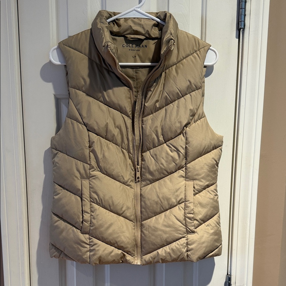Cole Haan Women's Tan Puffer Vest